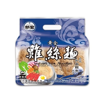 新宏 黃金雞絲麵(日式和風鰹魚風味) 335g