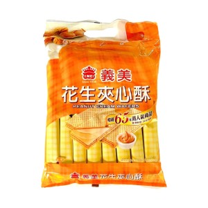 義美 花生夾心酥花生 (經濟包)400g/8