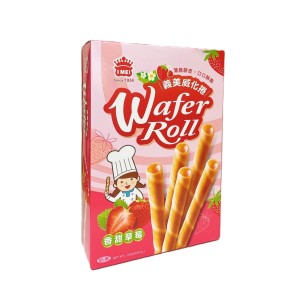 義美 威化捲草莓(大) 187g/12